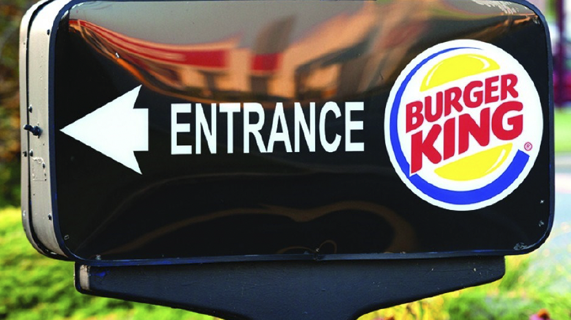 Burger King Sign that says Entrance